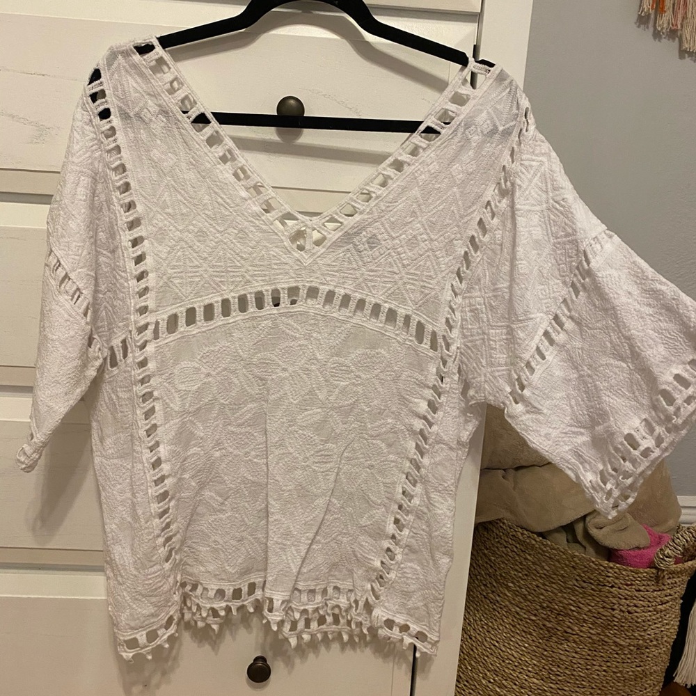 White Floral Top
